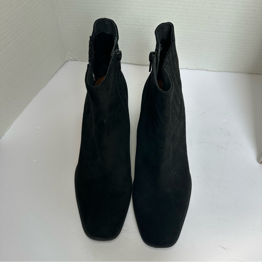 Zodiac Women’s Black Lucinda Ankle Square Toe Suede Look Boots- Size 8.5 - Picture 2 of 14